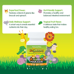 NaturesPlus, Animal Parade®, Kid Greenz®, пищевая добавка для детей с натуральным вкусом зелени, тропические фрукты, 90 таблеток в форме животных