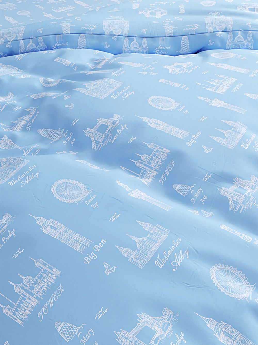 Простынь Сказка "Биг Бен" 200х215 см, перкаль