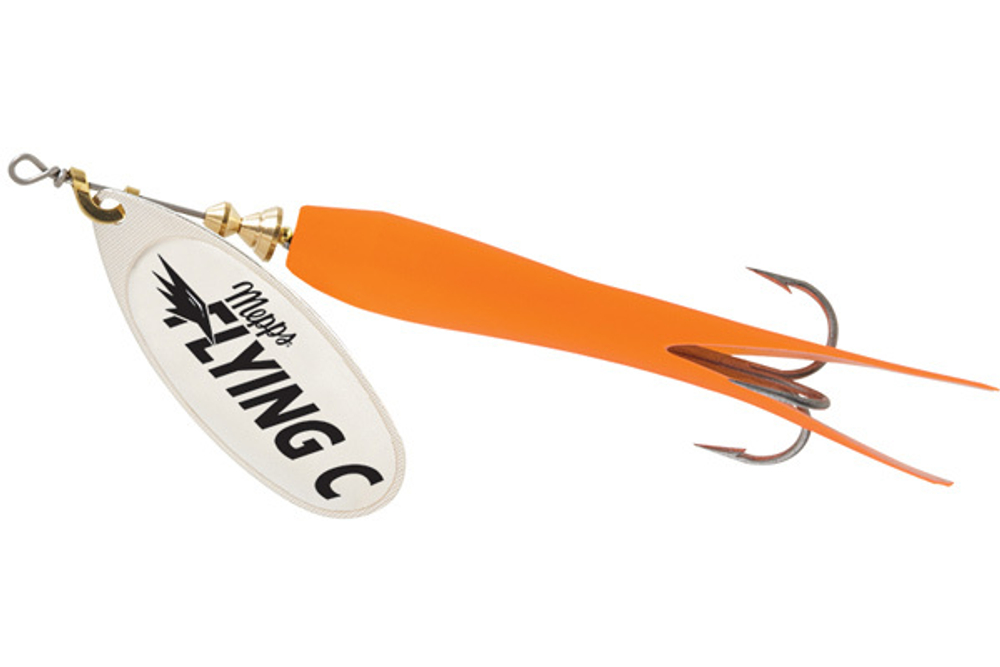 Блесна вращающаяся Mepps AGLIA FLYING C, 15g №3 SILVER/Orange