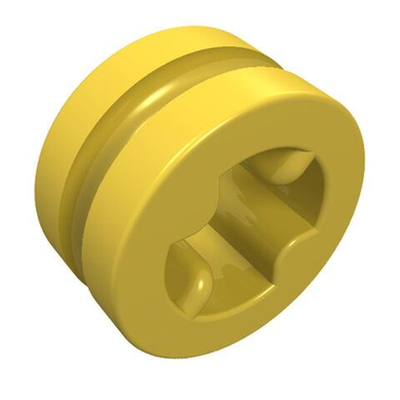 Lego 100шт Втулка 1/2 для оси гладкая (желтый) 4265c / 3212324 / 4239601 / 6271167