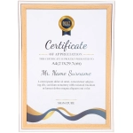 Фоторамка 30*21см «Дипломат» белая с золотистым , пластик