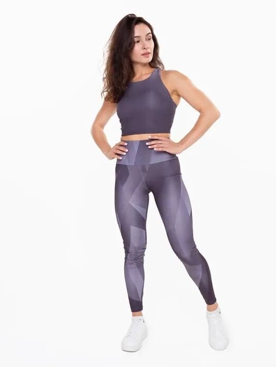 Леггинсы женские, цвет чёрно-белый, размер 44 (S)