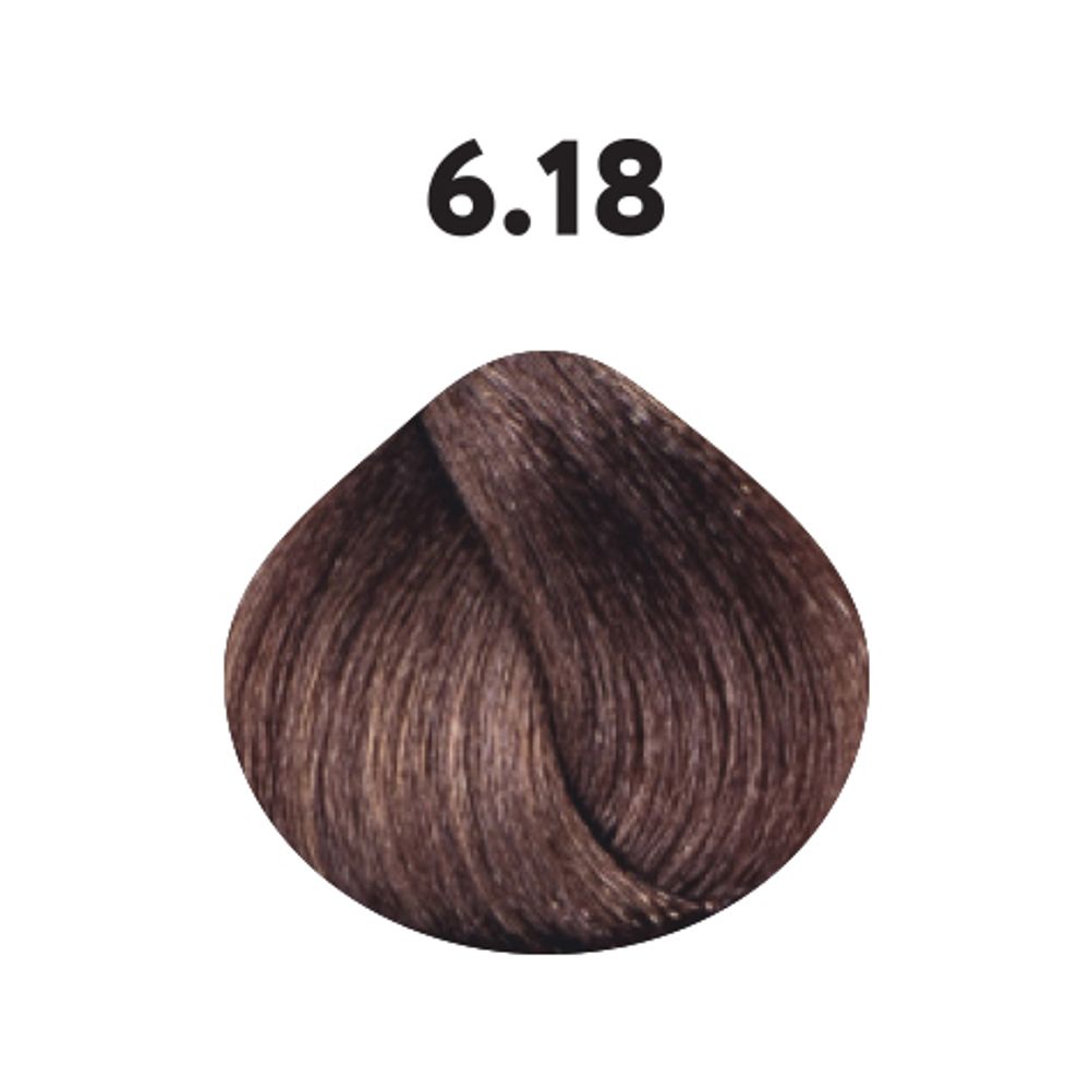 6.18 крем-краска KAARAL Baco Color Fast тёмный блондин пепельно-коричневый - 100 мл.