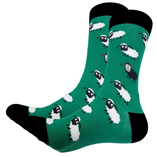 Носки Черные барашки на пастбище, р-р 38-44 (зеленый/черный)