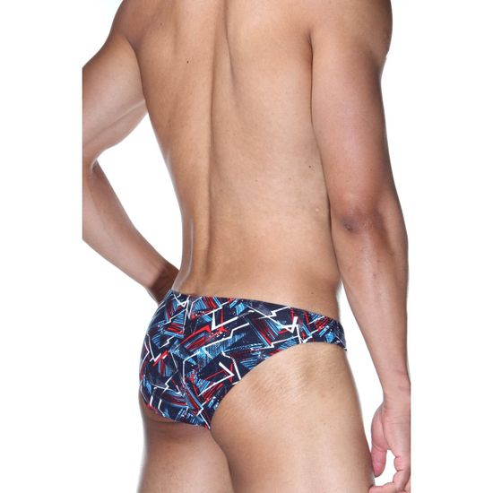 Мужские трусы слипы темно-синие с принтом DARKZONE DZN6488