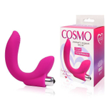 Розовый U-образный вибромассажер Сosmo - 19 см. (Цвет: розовый)