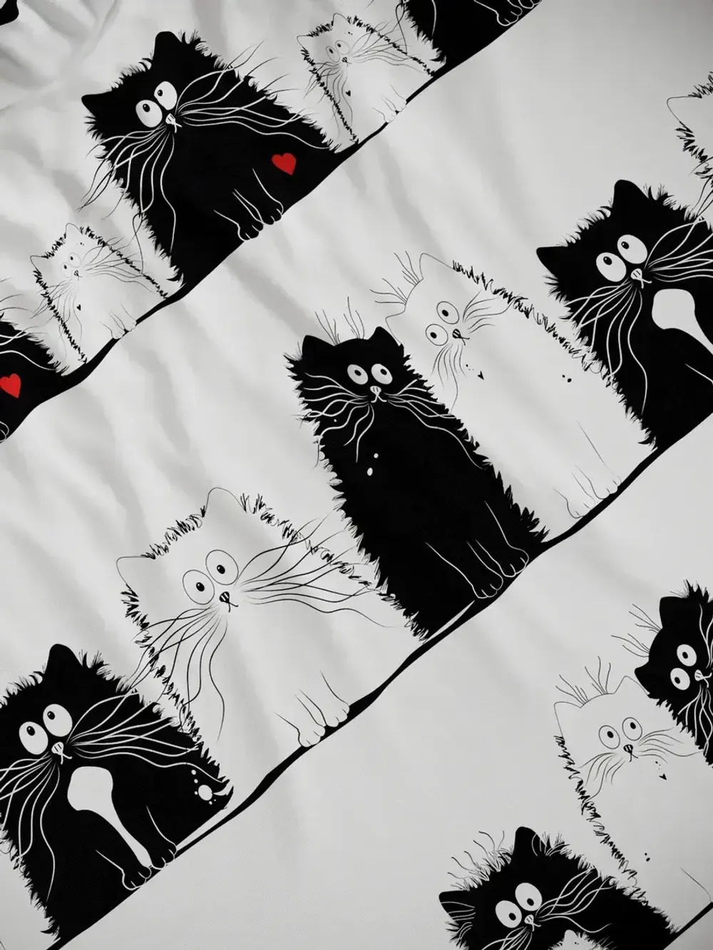 Наволочка комплект 2шт перкаль Сказка "Коты" 50x70 см на молнии