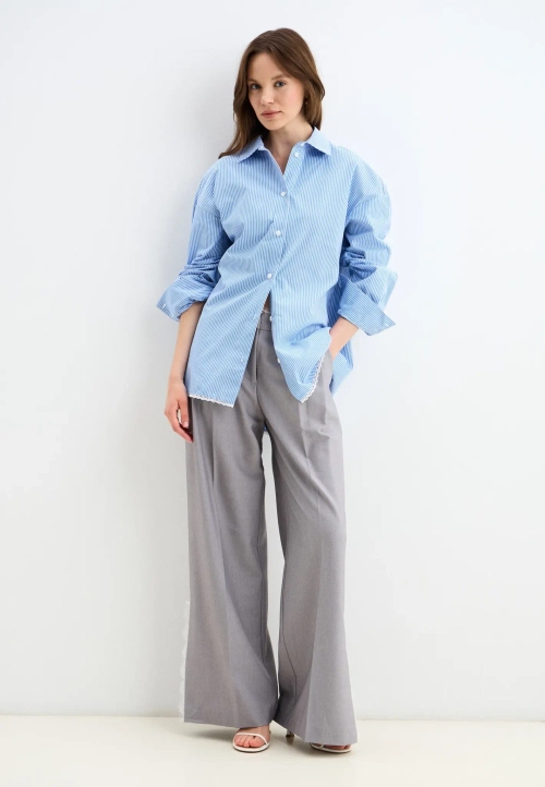 Рубашка boyfriend с кружевом