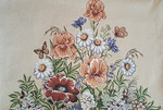 Декоративная гобеленовая наволочка для интерьерной подушки Цветочная палитра 68х47