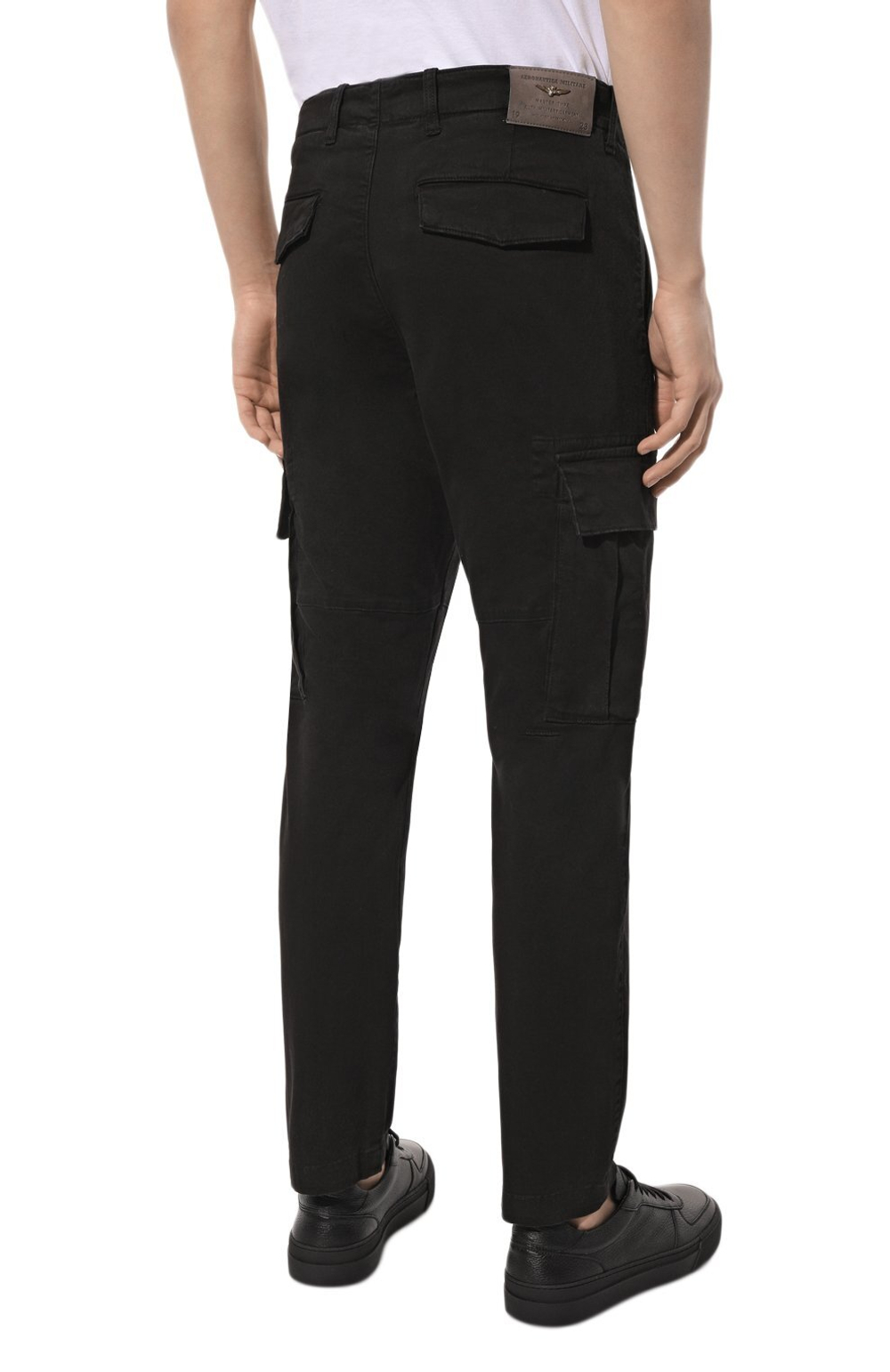 Брюки карго муж. AERONAUTICA 1550 черный нашивка хаки