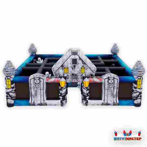 Надувной лабиринт страха «Загадки подземелья», 10×10×4 м
