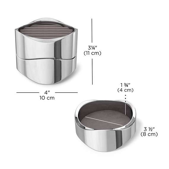 Органайзер для украшений wavy, хром