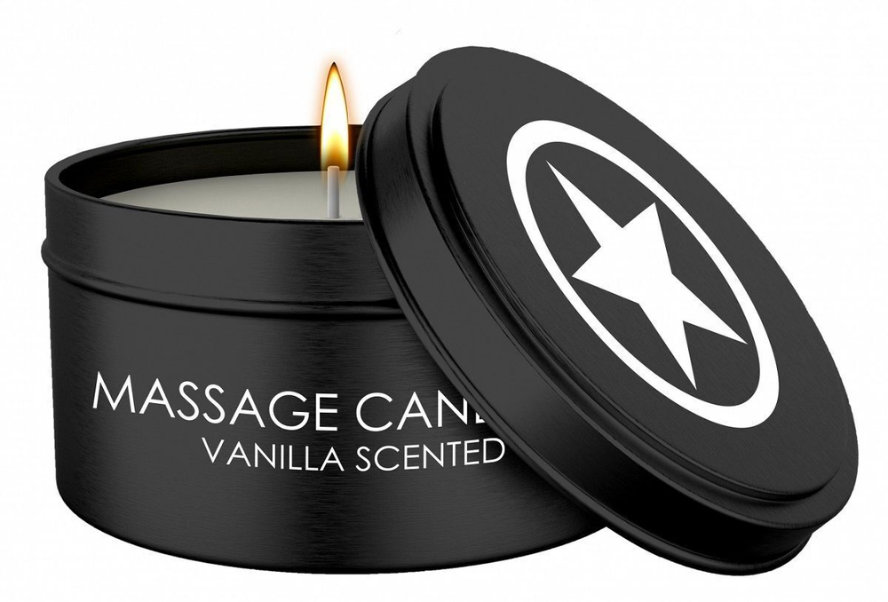 Массажная свеча с ароматом ванили Massage Candle (Цвет: черный)