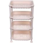 Этажерка малая «ИДЕЯДОМА», 4 секции, цвет бежевый, 28*22*49см (пакет)