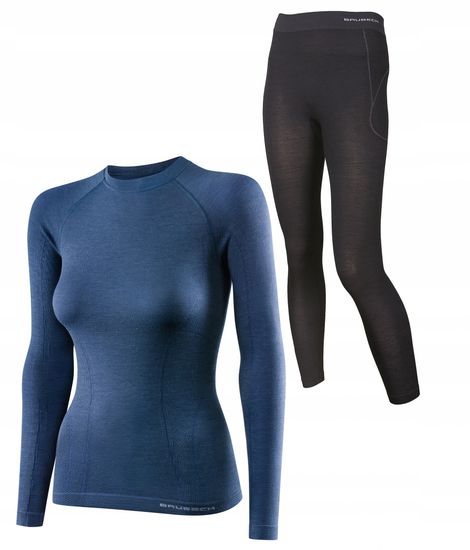 Термобелье-футболка женская Brubeck Active Wool LS12810 джинс