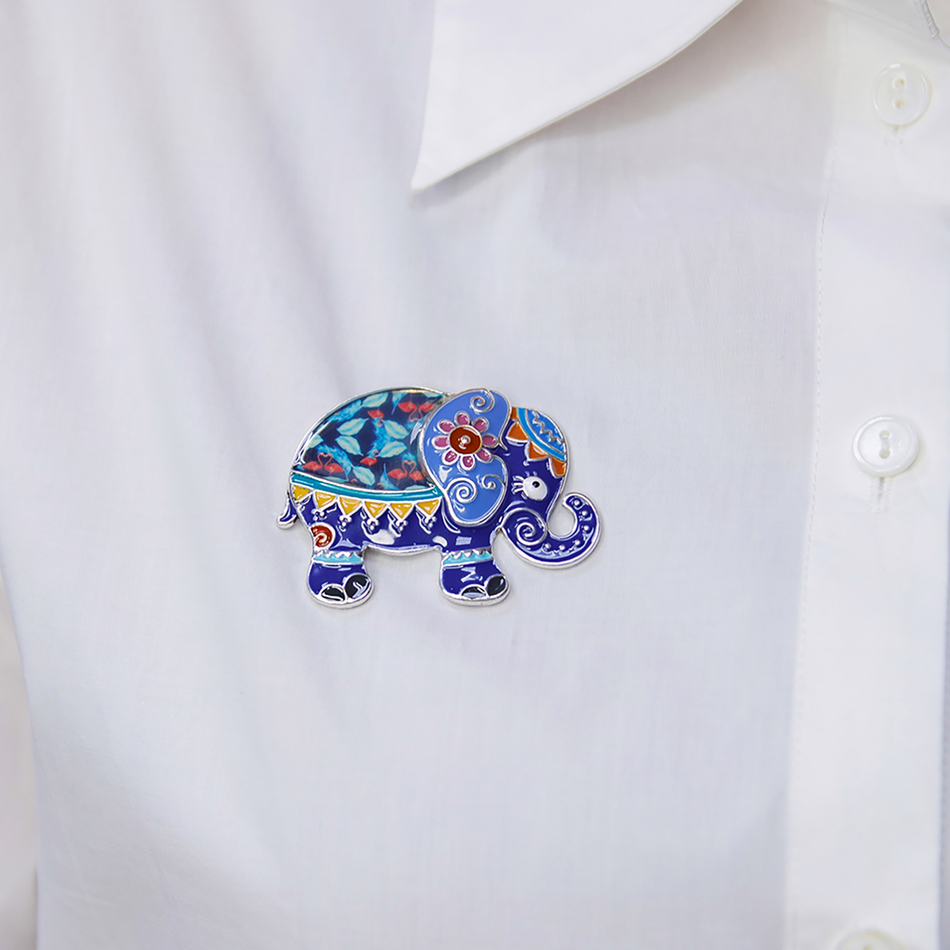 Брошь Shadore Слон XZ2293.23 BL/S