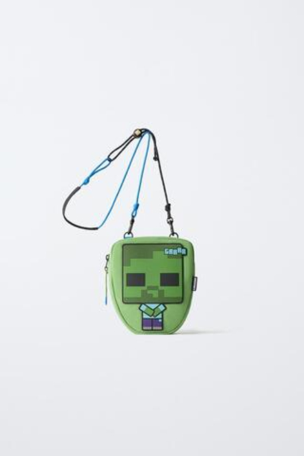 ZARA СУМКА-МЕССЕНДЖЕР MINECRAFT © MOJANG AB. ™, ЗЕЛЕНЫЙ