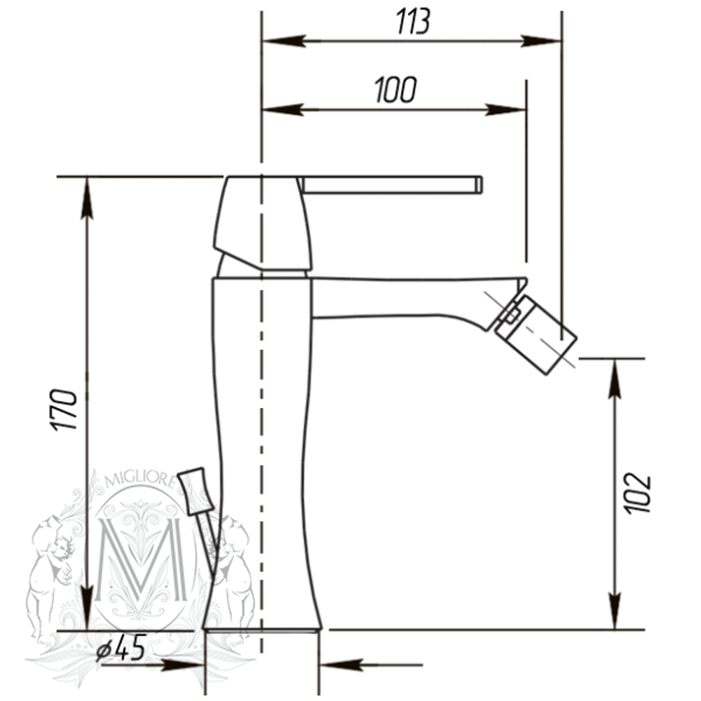 Смеситель для биде Migliore Opera ML.OPR-6023 схема