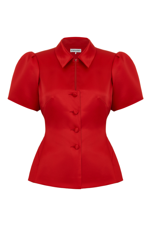 Жакет приталенный Odri red Love, красный