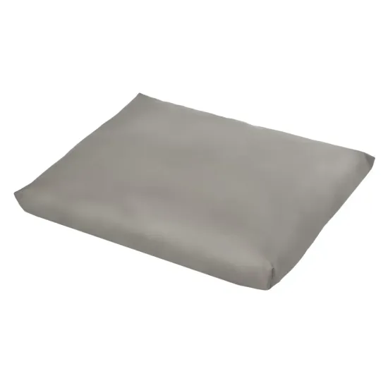 Комплект кресло HUG светло-серый, экокожа, шенилл с оттоманкой светло-серый, экокожа