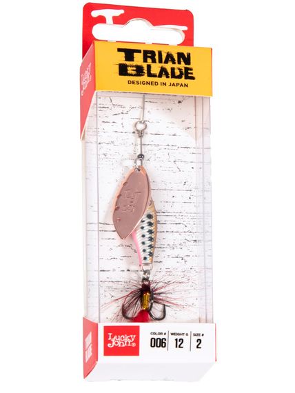 Блесна вращ. Lucky John TRIAN BLADE LONG 12.0г 006 в блистере