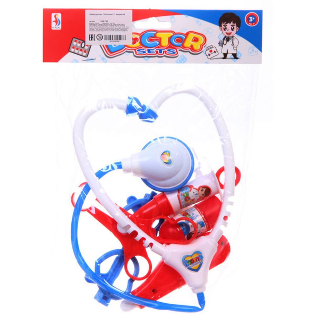 Набор доктора «Не болеем», 7 предметов, 27*19 см, пакет