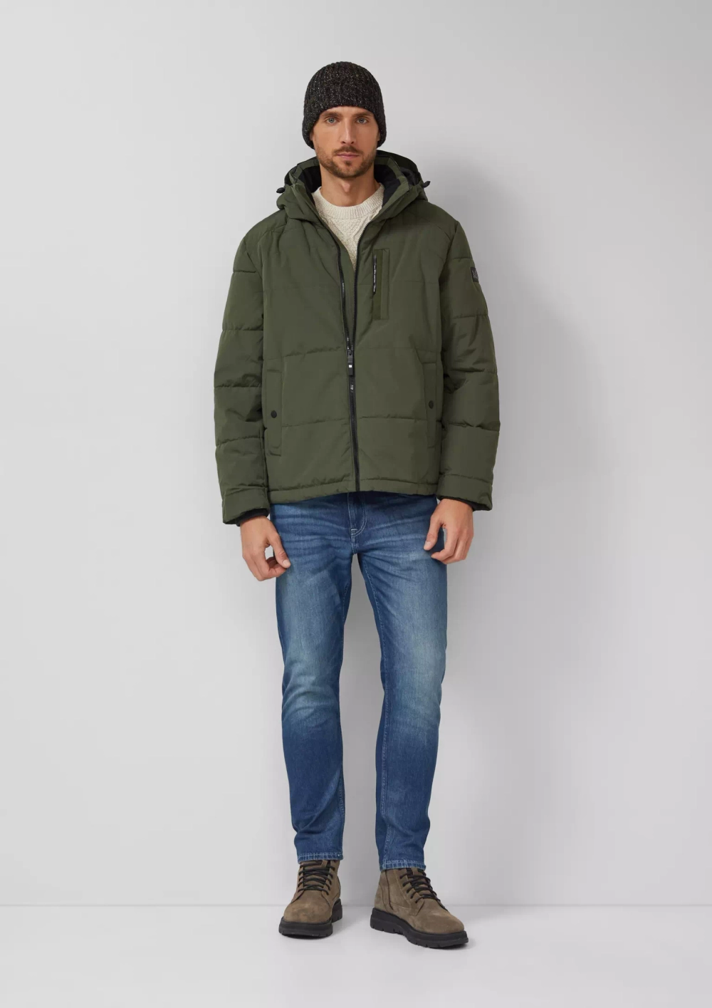 Мягкая многоцветная меланжевая шапочка с.Оливер