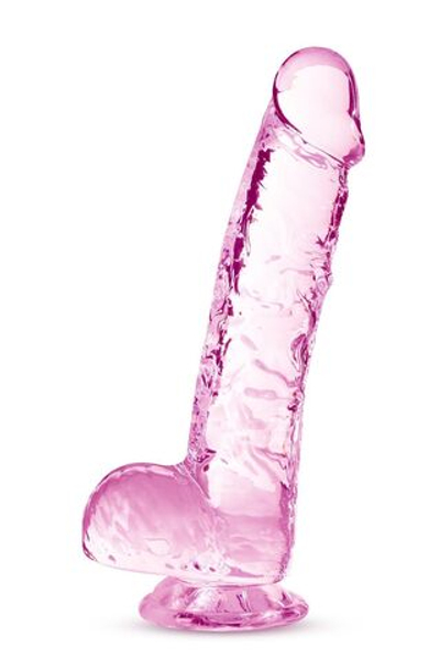 Розовый фаллоимитатор 6 Inch Crystalline Dildo - 15,2 см. (Цвет: розовый)