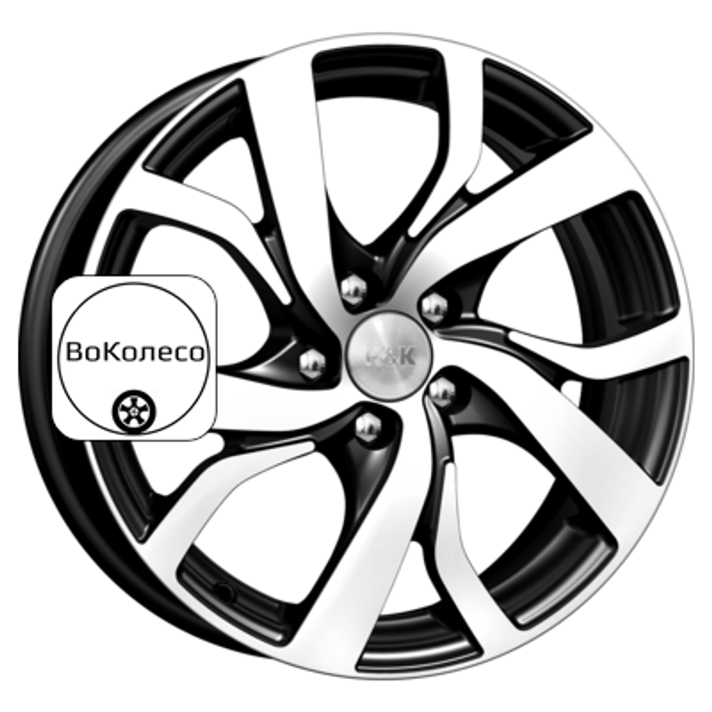 6,5x16/5x114,3 ET43 D67,1 Палермо-оригинал (КС607) Алмаз черный КС607 K&K