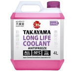 Антифриз TAKAYAMA LONG LIFE COOLANT HYBRID (-50) розовый 4 л
