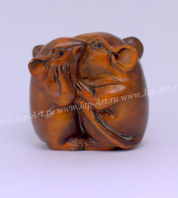 Нэцкэ Две мыши