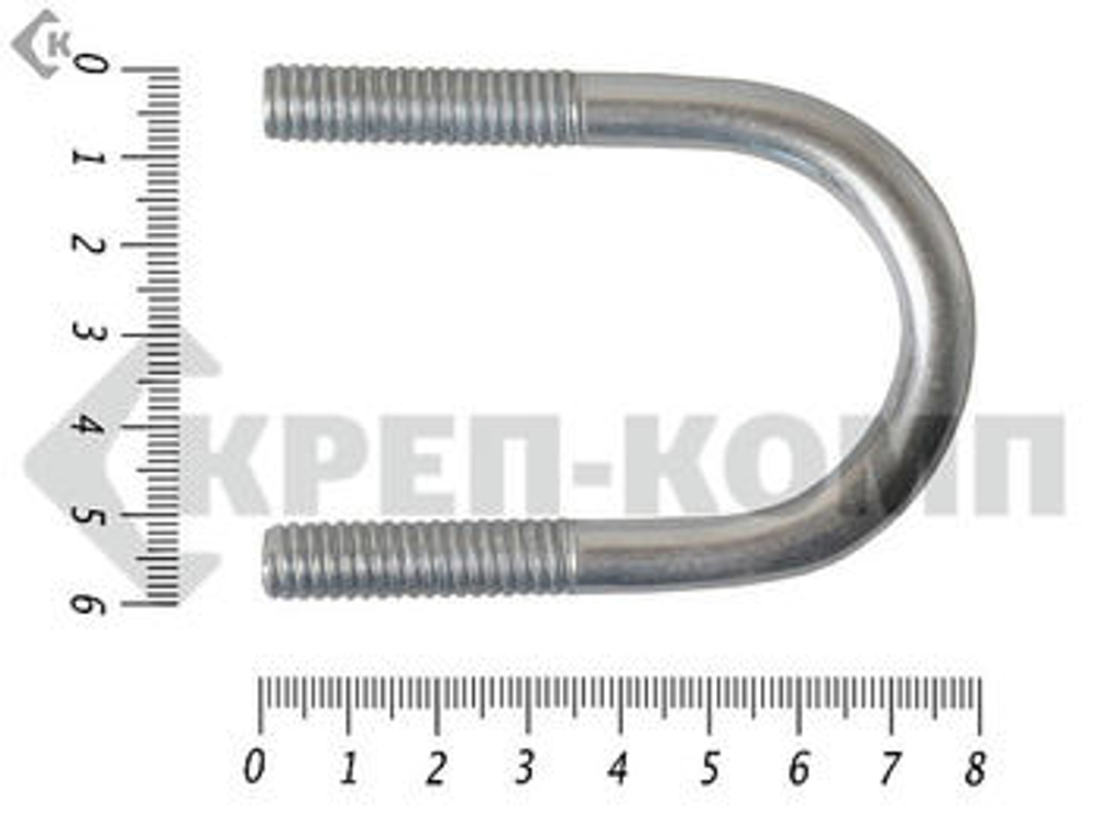 Болт оцинкованный U-образный UBZ 1 1/4 M8 (10шт)