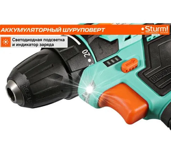 Шуруповерт, 20 мм, 12 В, 1600 об/мин, патрон - быстрозажимной, разноцветный, надежный