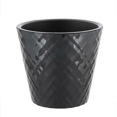 Горшок для цветов InGreen Manhattan D160мм, 1,6 л c дренажной вставкой, оникс