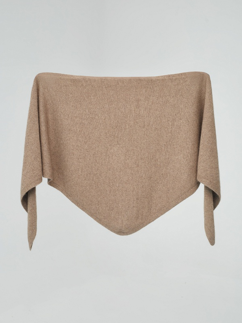 Оренбургский платок-косынка К820-29 т.бежевый