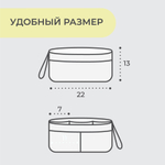 Органайзер для сумки SOFIA mini 22х13х4,5 см, 7 карманов, нежно розовый