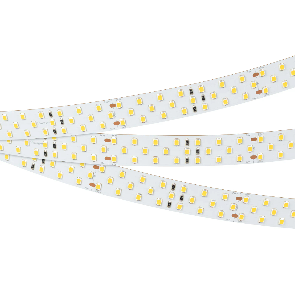 Светодиодная лента RT-A252-19mm 24V Warm2700 (27 W/m, IP20, 2835, 5m) (Arlight, Открытый) 019929(2)