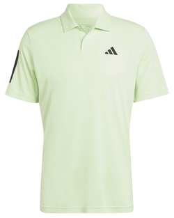 Мужское теннисное поло Adidas W Club 3 Stripes Polo - semi green spark