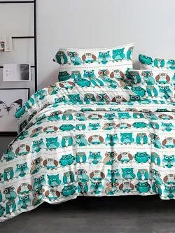 Наволочка комплект 2шт Полисатин Мечта "Owl" 40x60 см на молнии