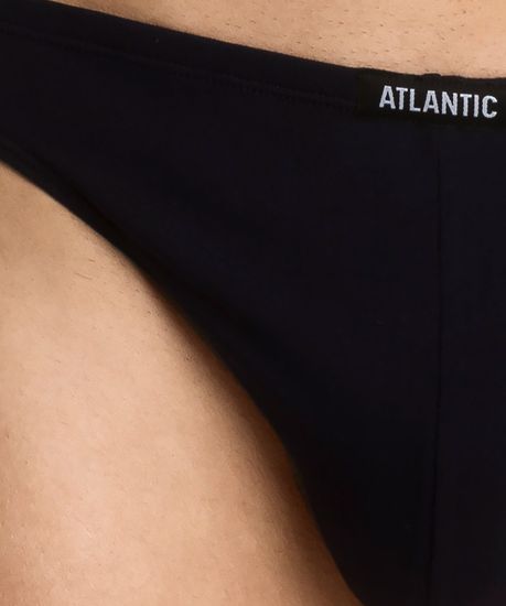 Мужские трусы (3шт) слипы мини Atlantic 3MP-119, бирюзовые + голубые + темно-синие