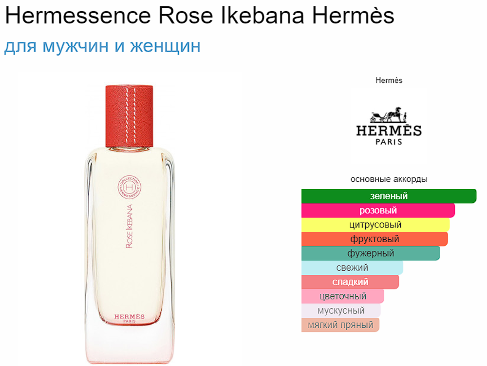 Hermessence Rose Ikebana Hermès 100 ml (duty free парфюмерия)