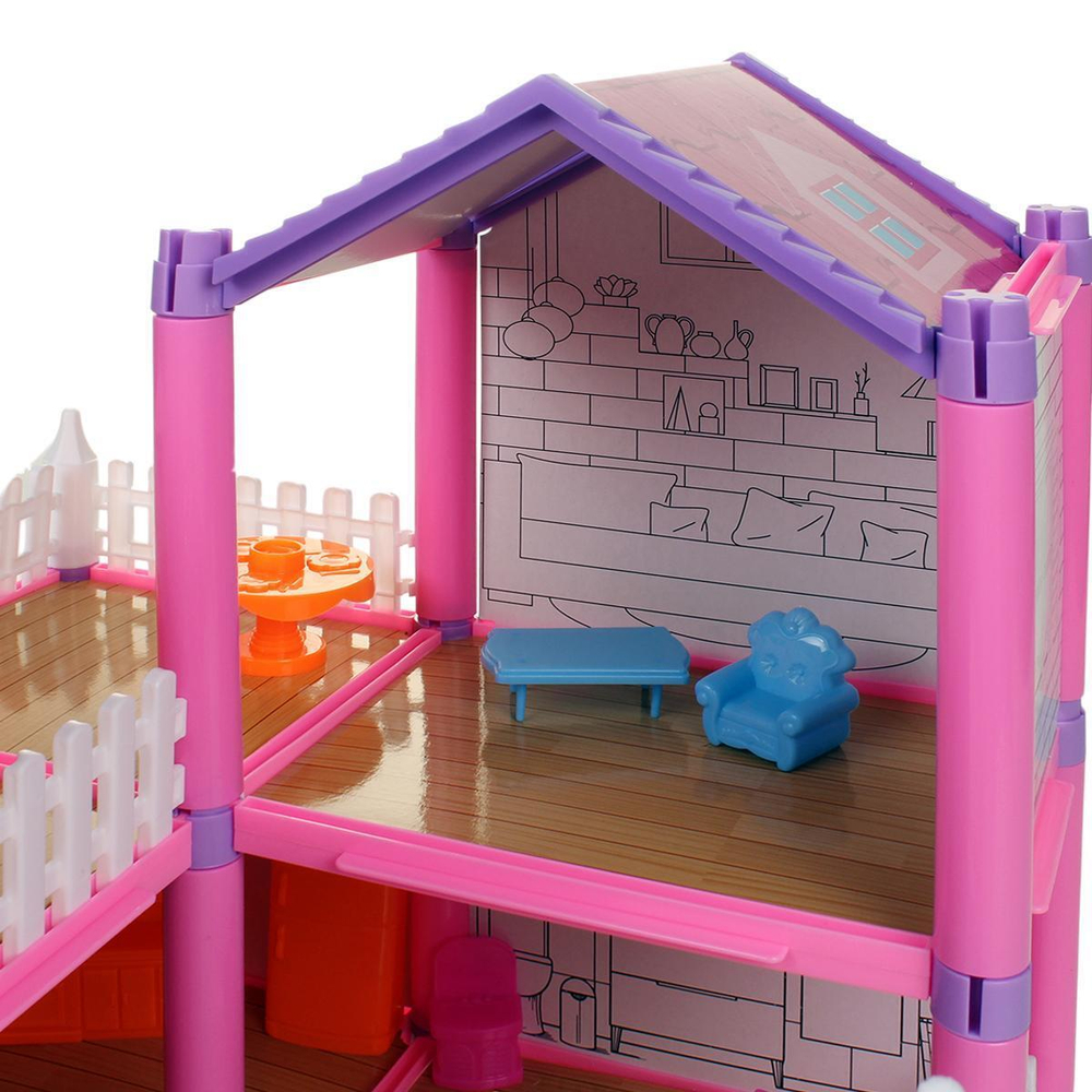 Дом для куклы с мебелью, коробка DSJ53-3