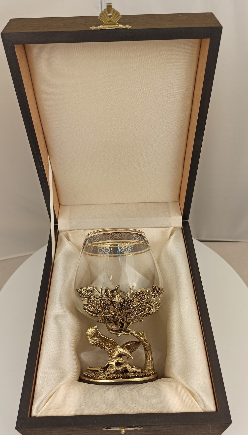 Бокал для коньяка "Орлиная охота" в подарочном футляре