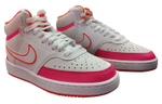 Nike Court Vision Mid Shoes For White/Pink Women"s