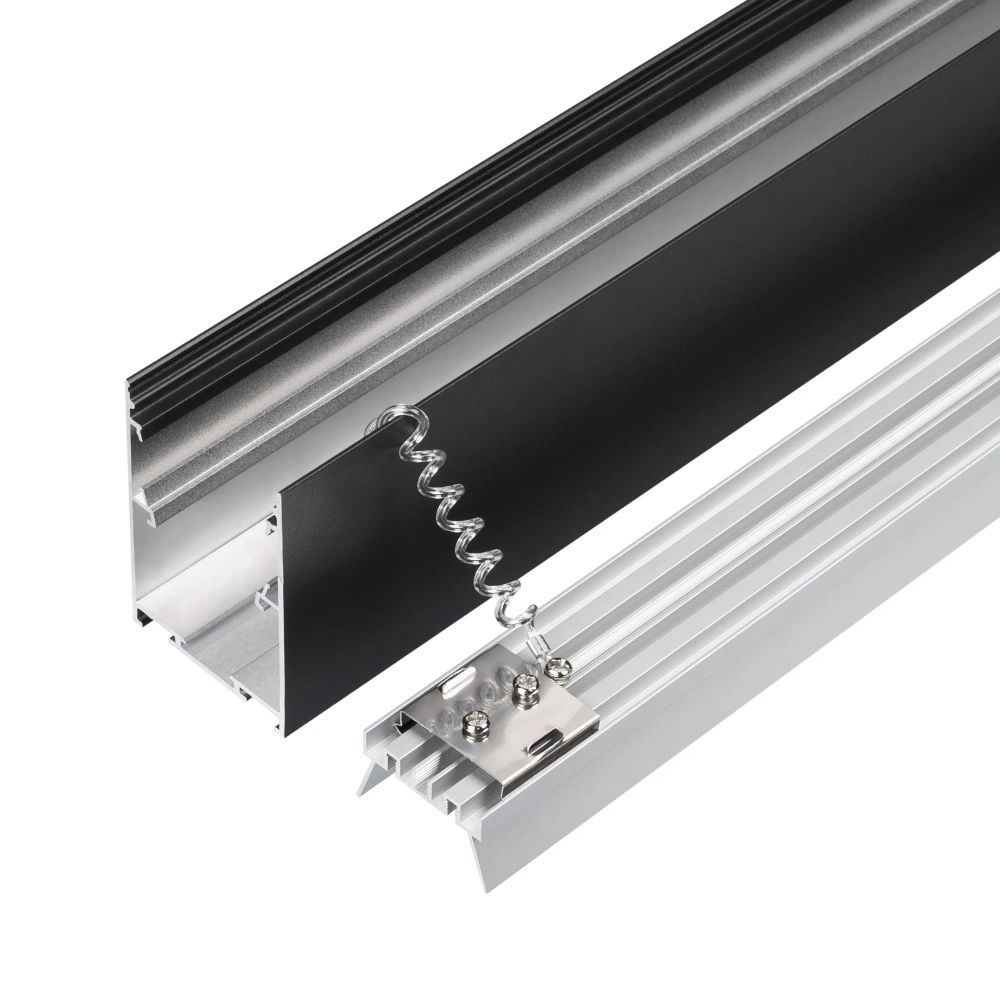 Профиль LINE-5075-HONEYCOMB-2000 BLACK (Arlight, Алюминий) 044874