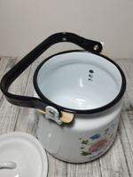 Чайник 3,5л с рисунком Гортензия (Рапсодия) белый 1с26с