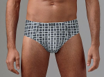 Набор из 2 мужских трусов-слипов с геометрическим принтом (Размер: L) (Цвет: разноцветный)