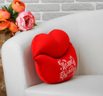 Подушка антистресс декоративная подарочная "Целую тебя нежно. Губы" 47*28см