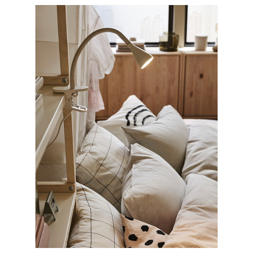 Настольный светильник с зажимом IKEA NAVLINGE (НЭВЛИНГЕ), Белый, 34 см