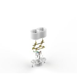 Разветвитель электрический ЭРА SPx-2e-W на 2 розетки с заземлением 16А белый | Тройники